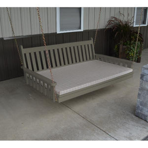 Yellow Pine 75" Twin Mattress Traditional English Swingbed - The Charming Bench Company