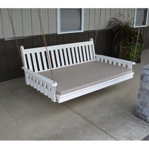 Yellow Pine 75" Twin Mattress Traditional English Swingbed - The Charming Bench Company