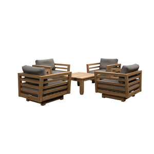 Cordoba Deep Seating 5-Piece Swivel Set Conversation Set