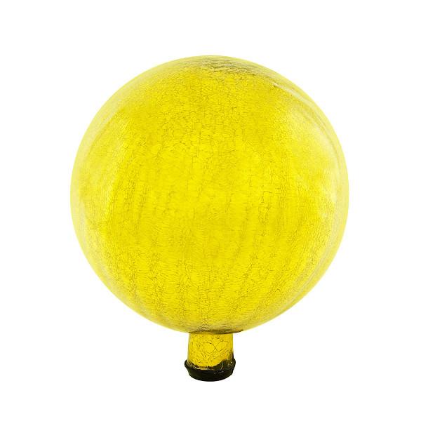 Crackle Glass Gazing Globes 6 inch / Lemon Drop