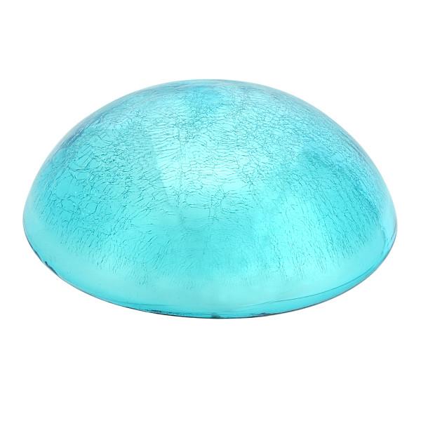 Crackle Glass Toadstool Teal
