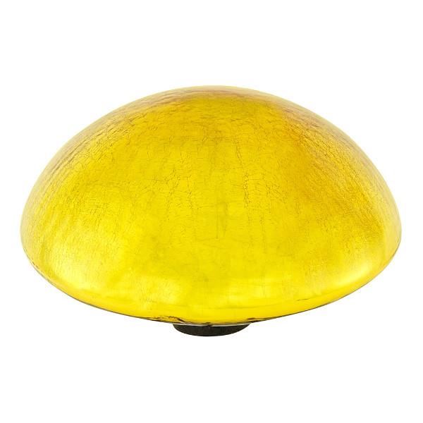 Crackle Glass Toadstool Yellow