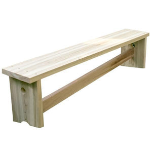 Creekvine Design 5' Cedar 1800 Traditional Bench w/ Slant Brace Garden Benches Unfinished