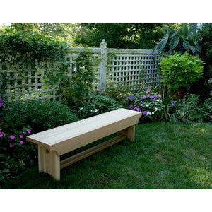 Creekvine Design 5' Cedar 1805 Traditional Heavy Duty Bench Garden Bench Unfinished