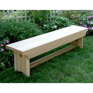Creekvine Design 5' Cedar 1805 Traditional Heavy Duty Bench Garden Bench Unfinished