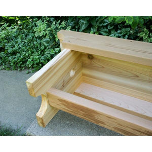Creekvine Design 5' Cedar 1805 Traditional Heavy Duty Bench Garden Bench Unfinished