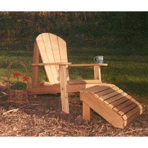 Creekvine Design Cedar Adirondack Chair & Footrest Set Adirondack Unfinished