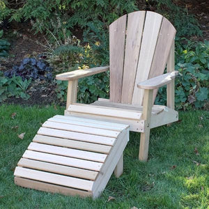 Creekvine Design Cedar Adirondack Chair & Footrest Set Adirondack Unfinished
