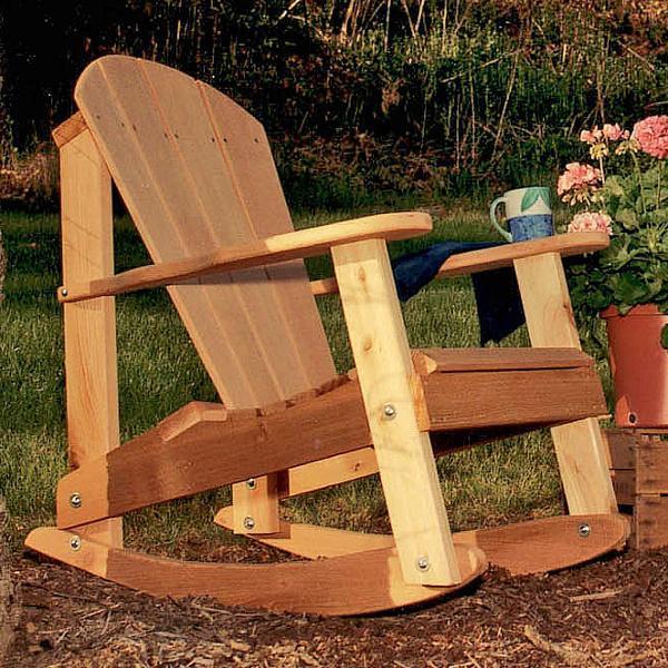 Creekvine Design Cedar Adirondack Rocking Chair Adirondack Unfinished