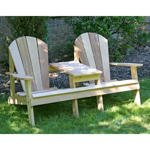 Creekvine Design Cedar Adirondack Settee Adirondack Unfinished
