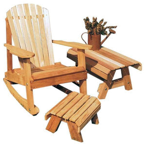 Creekvine Design Cedar American Forest Adirondack Rocker Collection Adirondack Unfinished