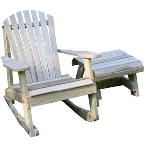 Creekvine Design Cedar American Forest Adirondack Rocker & Side Table Set Adirondack Unfinished