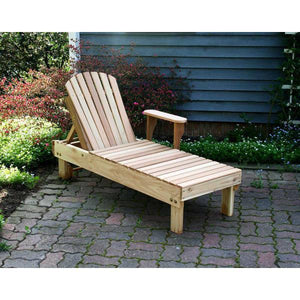 Creekvine Design Cedar American Forest Chaise Lounge Adirondack Unfinished