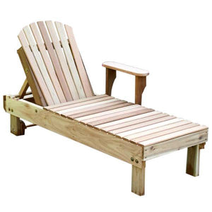 Creekvine Design Cedar American Forest Chaise Lounge Adirondack Unfinished