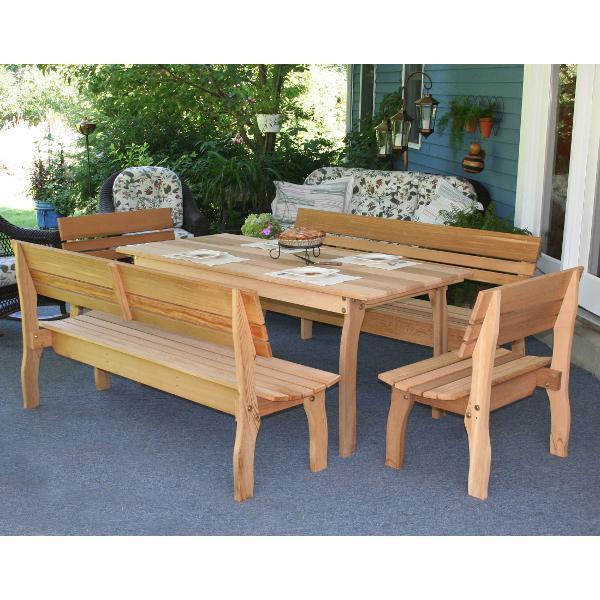 Creekvine Design Cedar Chickadee Dining Set Picnic Table 46 Inch / No