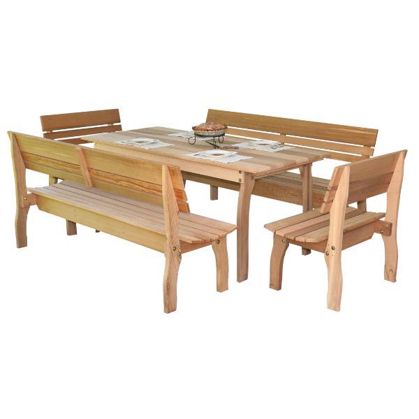 Creekvine Design Cedar Chickadee Dining Set Picnic Table 46 Inch / No