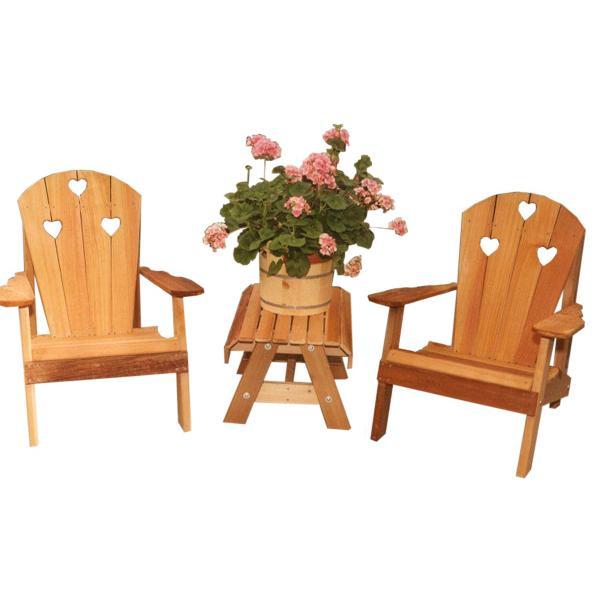 Creekvine Design Cedar Country Hearts Adirondack Chair Collection Outdoor Chair Unfinished