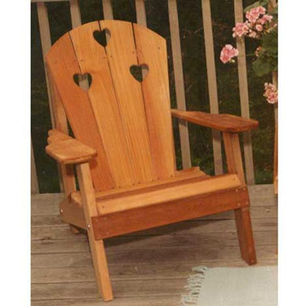 Creekvine Design Cedar Country Hearts Adirondack Chair Outdoor Chair Unfinished