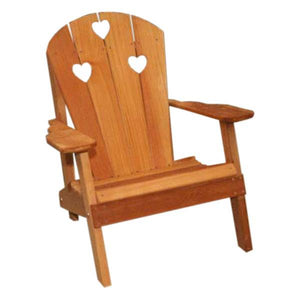 Creekvine Design Cedar Country Hearts Adirondack Chair Outdoor Chair Unfinished