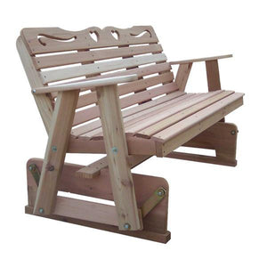 Creekvine Design Cedar Country Hearts Glider Collection Glider Unfinished