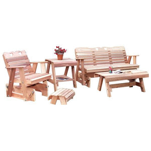 Creekvine Design Cedar Country Hearts Glider Collection Glider Unfinished