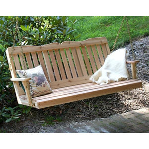 Creekvine Design Cedar Countryside Porch Swing Porch Swing 2 ft / Unfinished