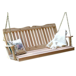 Creekvine Design Cedar Countryside Porch Swing Porch Swing 2 ft / Unfinished