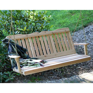 Creekvine Design Cedar Countryside Porch Swing Porch Swing 2 ft / Unfinished