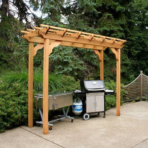 Creekvine Design Cedar New Dawn Pergola Wood Pergolas & Swings 3' x 8' / Unfinished