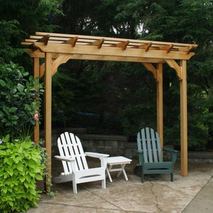 Creekvine Design Cedar New Dawn Pergola Wood Pergolas & Swings 3' x 8' / Unfinished