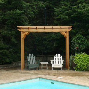 Creekvine Design Cedar New Dawn Pergola Wood Pergolas & Swings 3' x 8' / Unfinished
