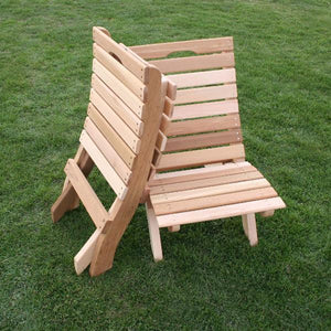 Creekvine Design Cedar Traveling Style Folding Chair Outdoor Chairs Unfinished