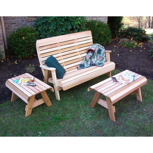 Creekvine Design Cedar Twin Ponds Bench Set Table Unfinished