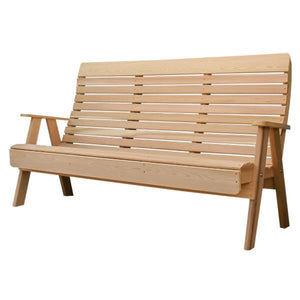 Creekvine Design Cedar Twin Ponds Highback Bench Garden Benches 4 ft / Unfinished