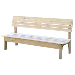 Creekvine Design Red Cedar Chickadee Backed Bench Garden Benches 32 Inch / Unfinished