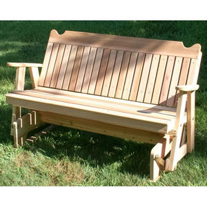 Creekvine Design Red Cedar Straight Back Glider Glider 4 ft / Unfinished