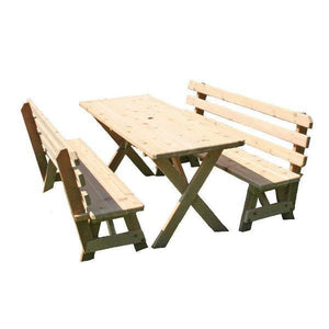 Creekvine Designs Cedar Cross Legged Picnic Table Set Picnic Table