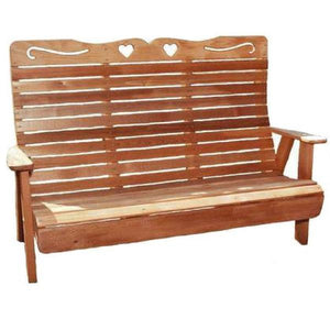 Creekvine Designs Cedar Country Hearts Garden Bench Garden Benches