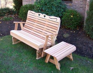 Creekvine Designs Cedar Royal Country Hearts Rocking Glider