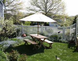 Creekvine Designs Red Cedar Backyard Bash Picnic Table Set Picnic Bench