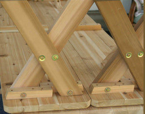 Creekvine Designs Red Cedar Backyard Bash Picnic Table Set Picnic Bench