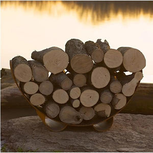 Crescent Log Rack -  Carbon Steel Firewood Rack