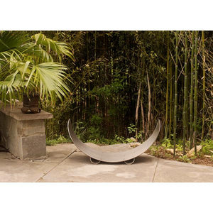 Crescent Log Rack -  Stainless Steel Firewood Rack