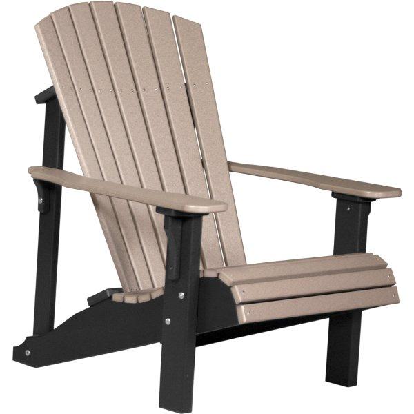 Deluxe Adirondack Chair Adirondack Chair Weatherwood &amp; Black