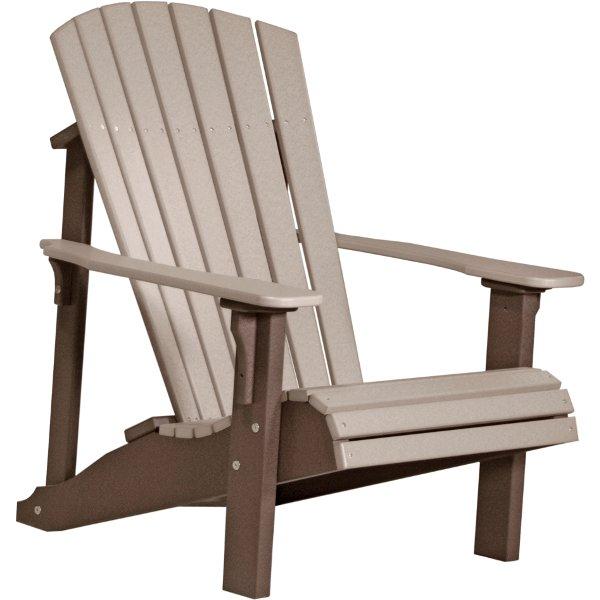 Deluxe Adirondack Chair Adirondack Chair Weatherwood &amp; Chestnut Brown
