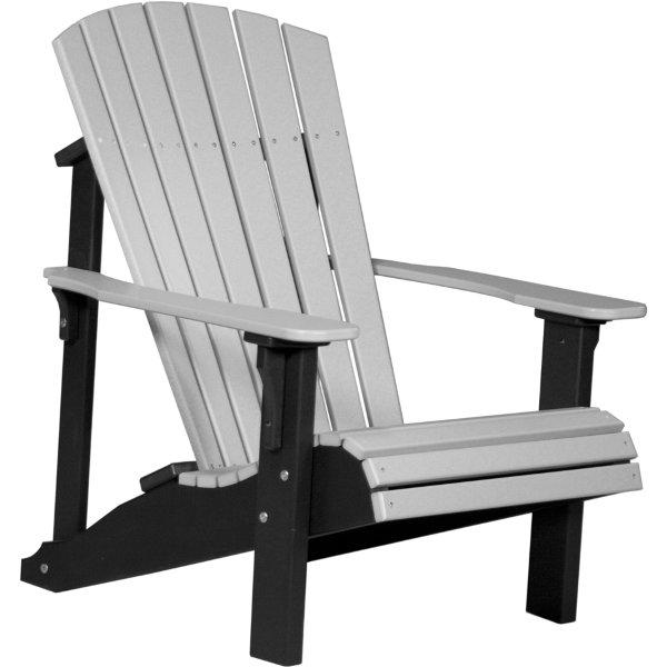 Deluxe Adirondack Chair Adirondack Chair Dove Gray &amp; Black