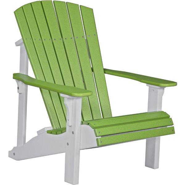 Deluxe Adirondack Chair Adirondack Chair Lime Green &amp; White