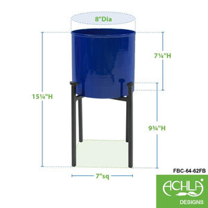 Eileen Planter with Steel Patina Pot Patina Pot