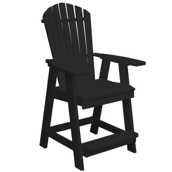 Fanback Counter Chair Outdoor Chair Black