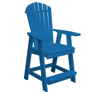 Fanback Counter Chair Outdoor Chair Blue